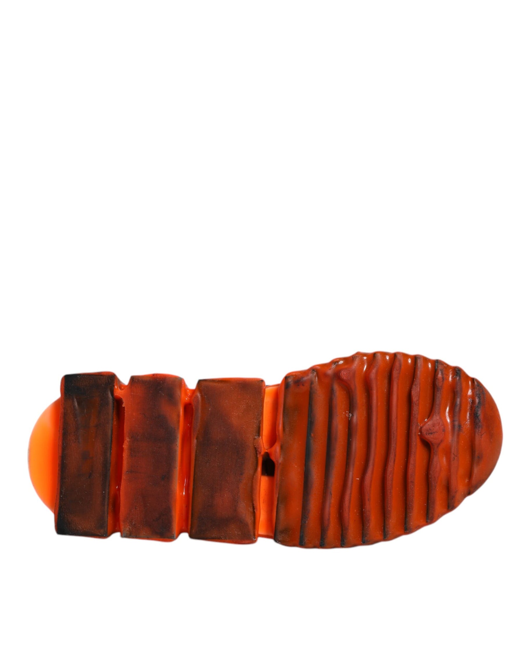 Dolce & Gabbana White Orange Slip On Sorrento Sneakers Shoes | Regal Royce