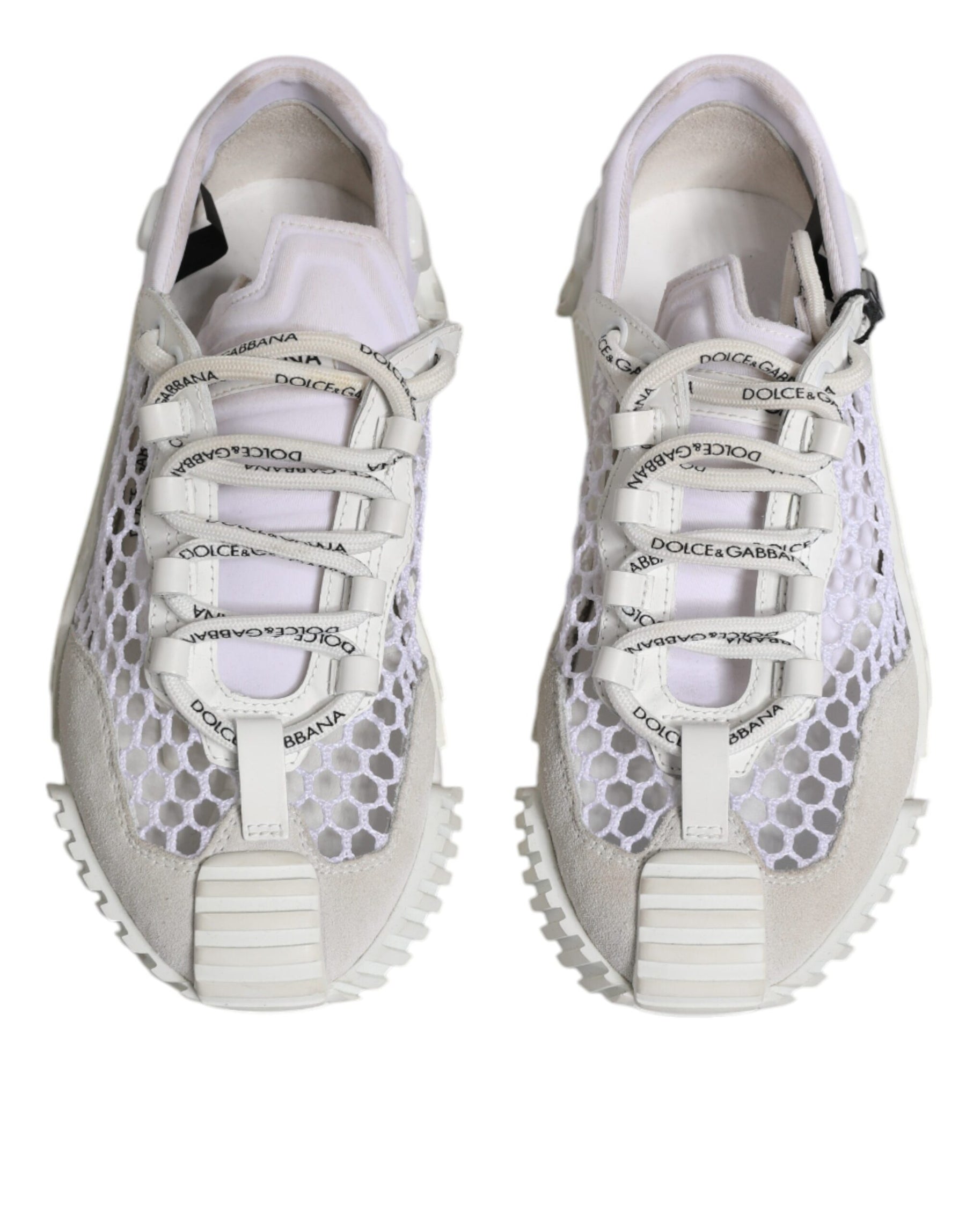 Dolce & Gabbana White Mesh NS1 Low Top Sports Sneaker Shoes | Regal Royce