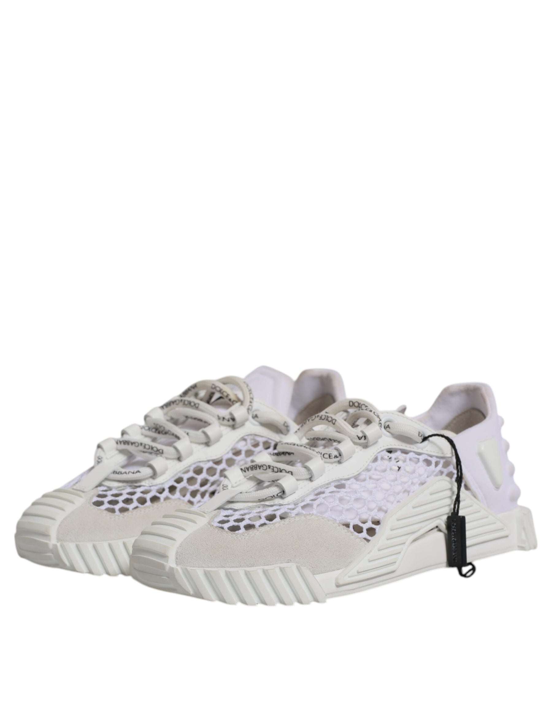 Dolce & Gabbana White Mesh NS1 Low Top Sports Sneaker Shoes | Regal Royce