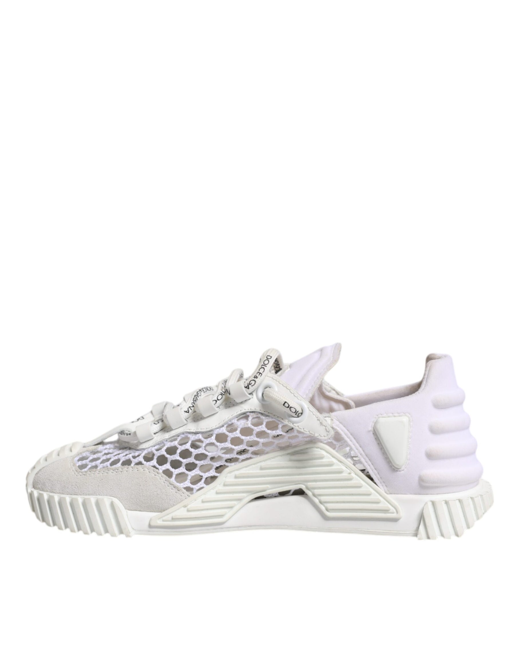 Dolce & Gabbana White Mesh NS1 Low Top Sports Sneaker Shoes | Regal Royce