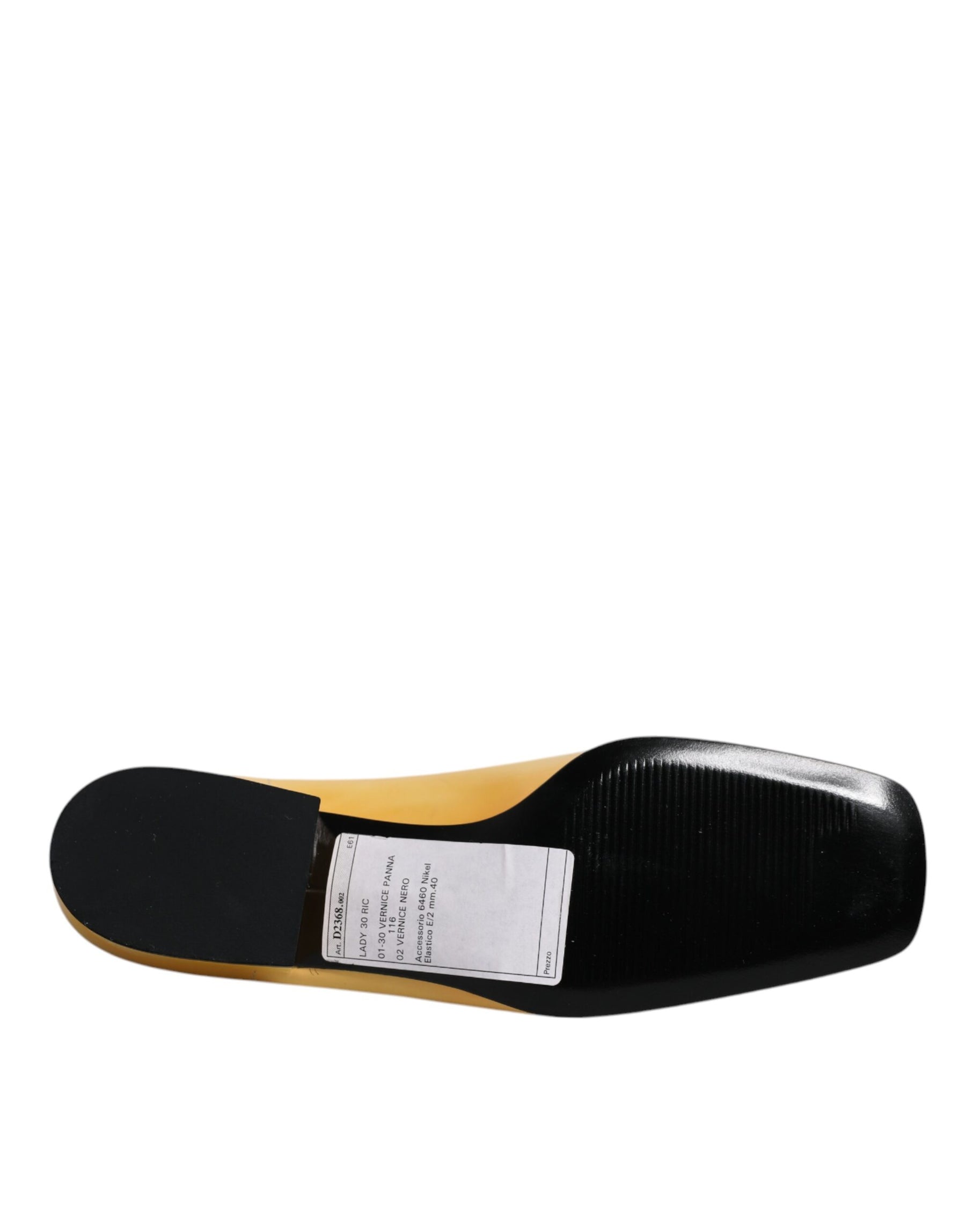 Dolce & Gabbana Yellow Leather Logo Plaque Slip On Mocassin Shoes | Regal Royce
