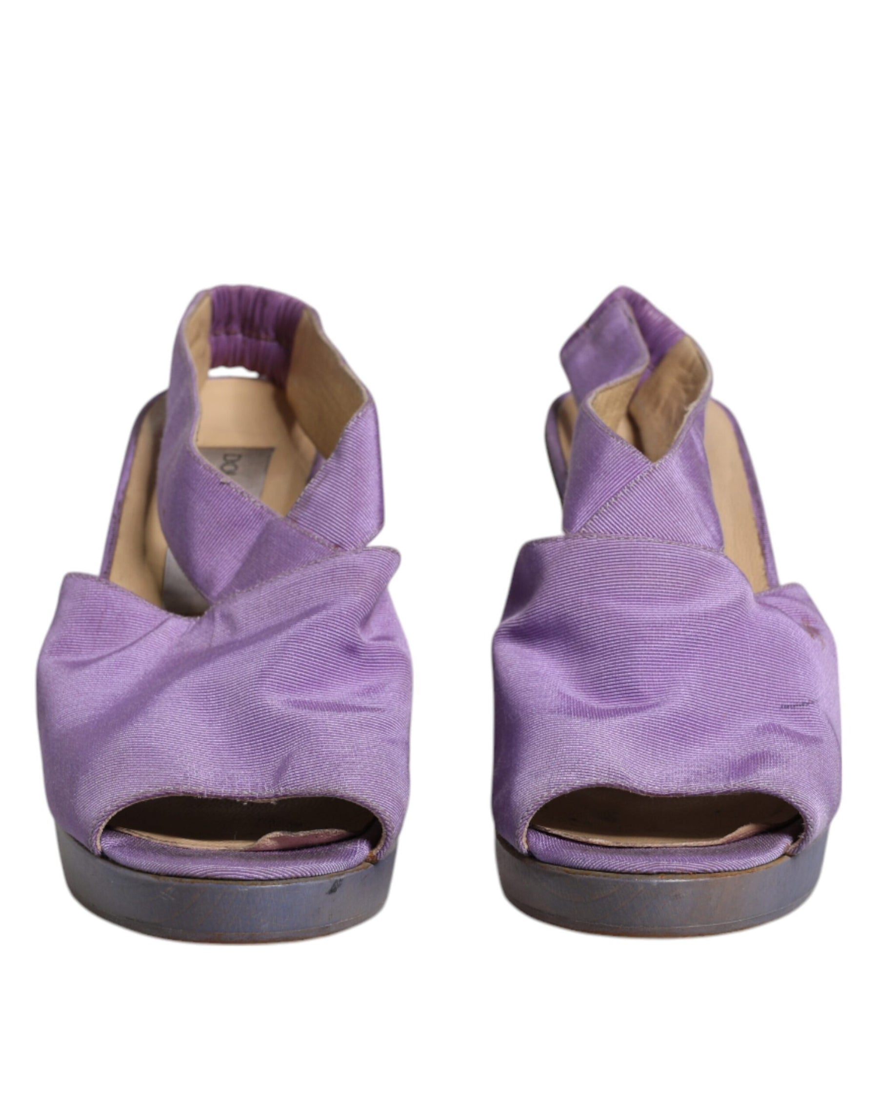 Dolce & Gabbana Purple Platform Slingback Heels Sandals Shoes | Regal Royce
