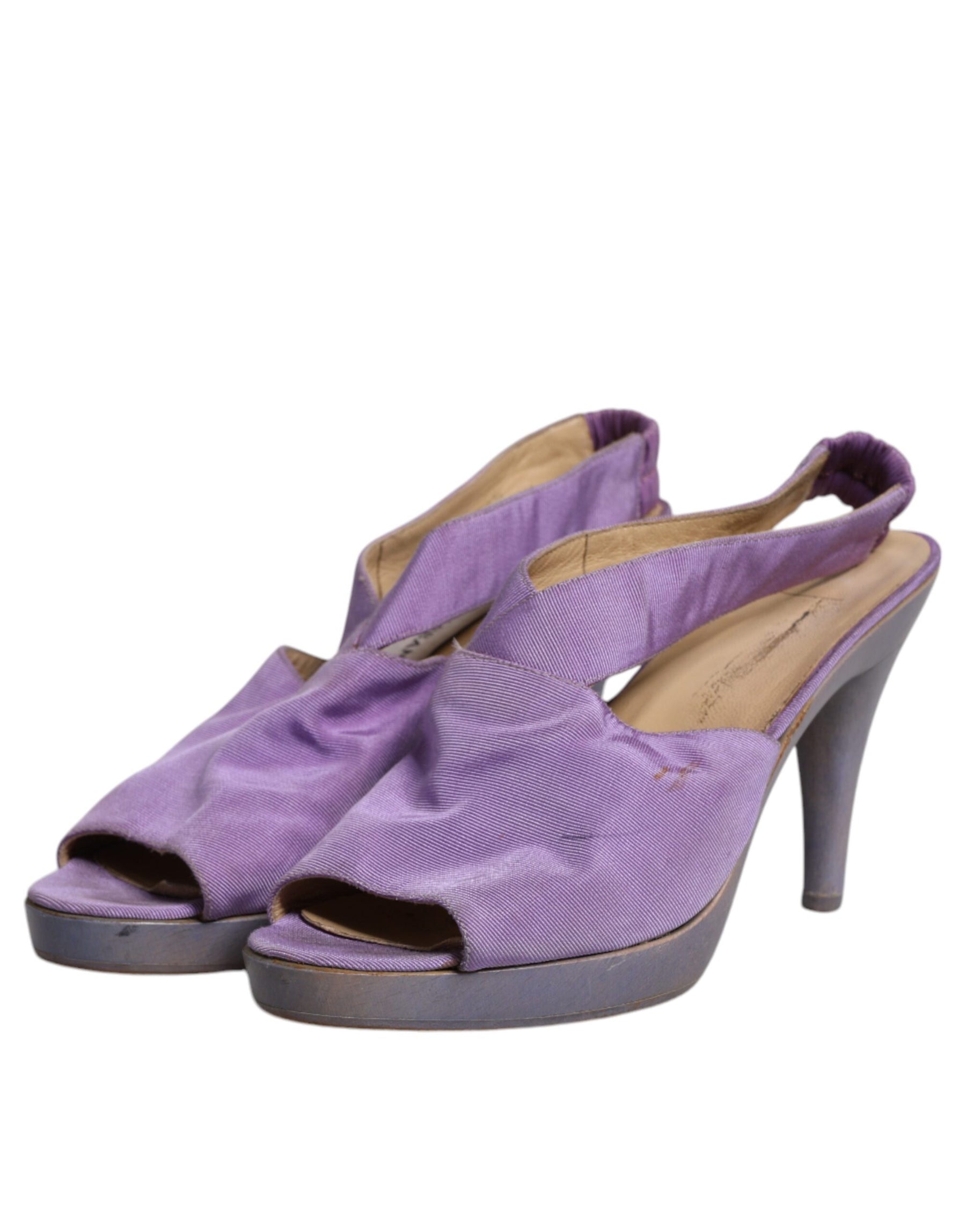Dolce & Gabbana Purple Platform Slingback Heels Sandals Shoes | Regal Royce