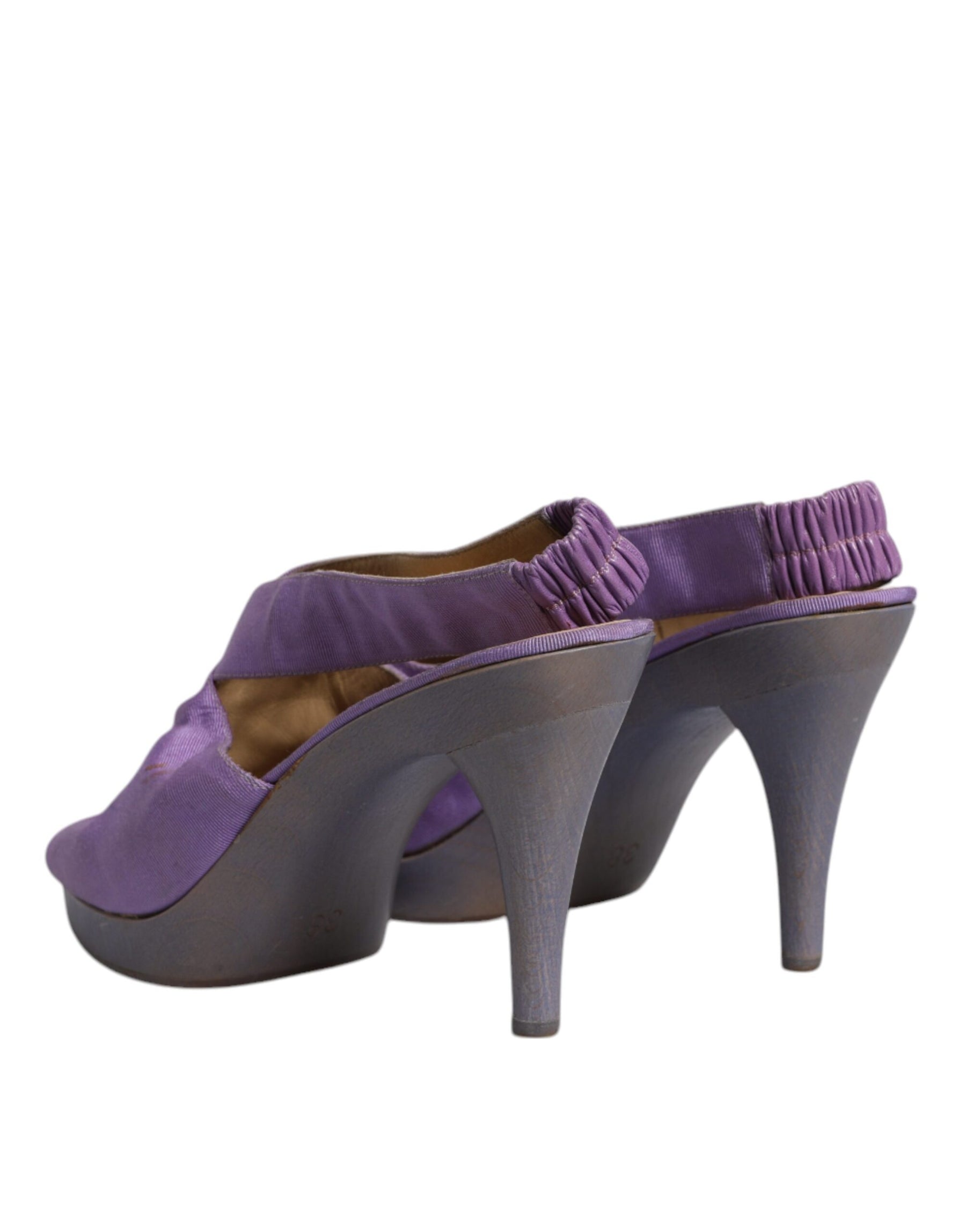 Dolce & Gabbana Purple Platform Slingback Heels Sandals Shoes | Regal Royce