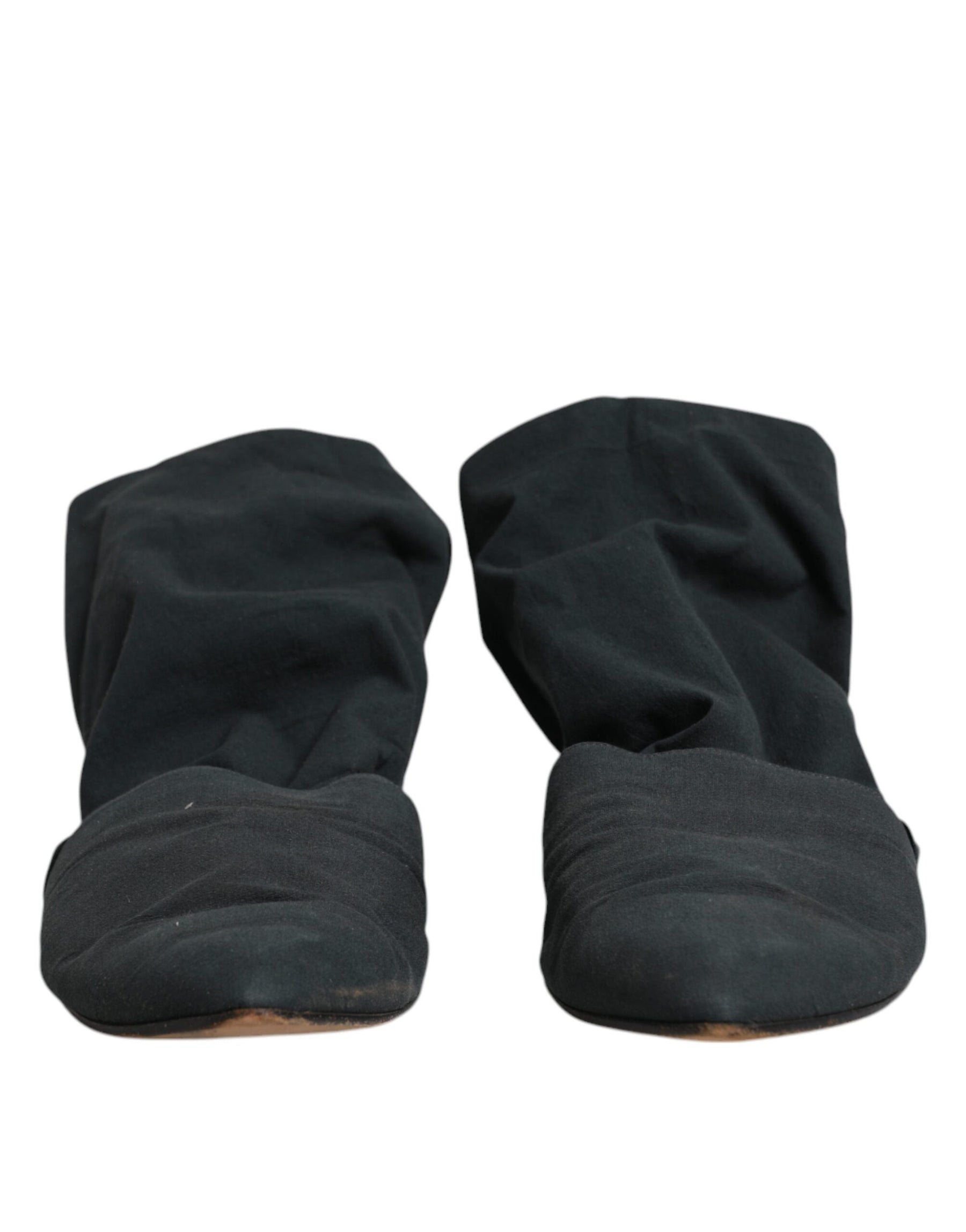 Dolce & Gabbana Green Cotton Sock Style Ankle Boots Shoes | Regal Royce