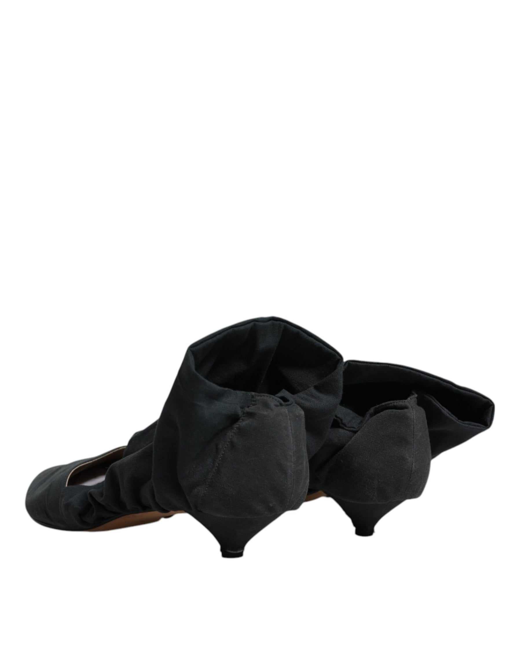 Dolce & Gabbana Green Cotton Sock Style Ankle Boots Shoes | Regal Royce