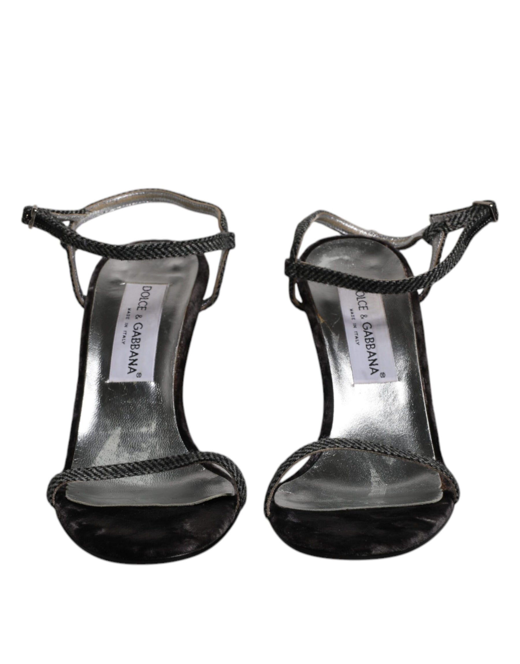 Dolce & Gabbana Black Ankle Strap High Heels Sandals Shoes | Regal Royce