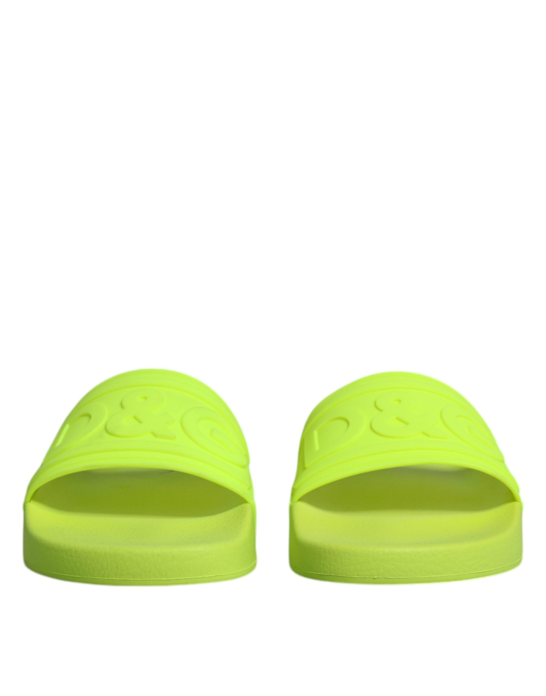 Dolce & Gabbana Green Rubber Slides Sandals Beachwear Shoes | Regal Royce