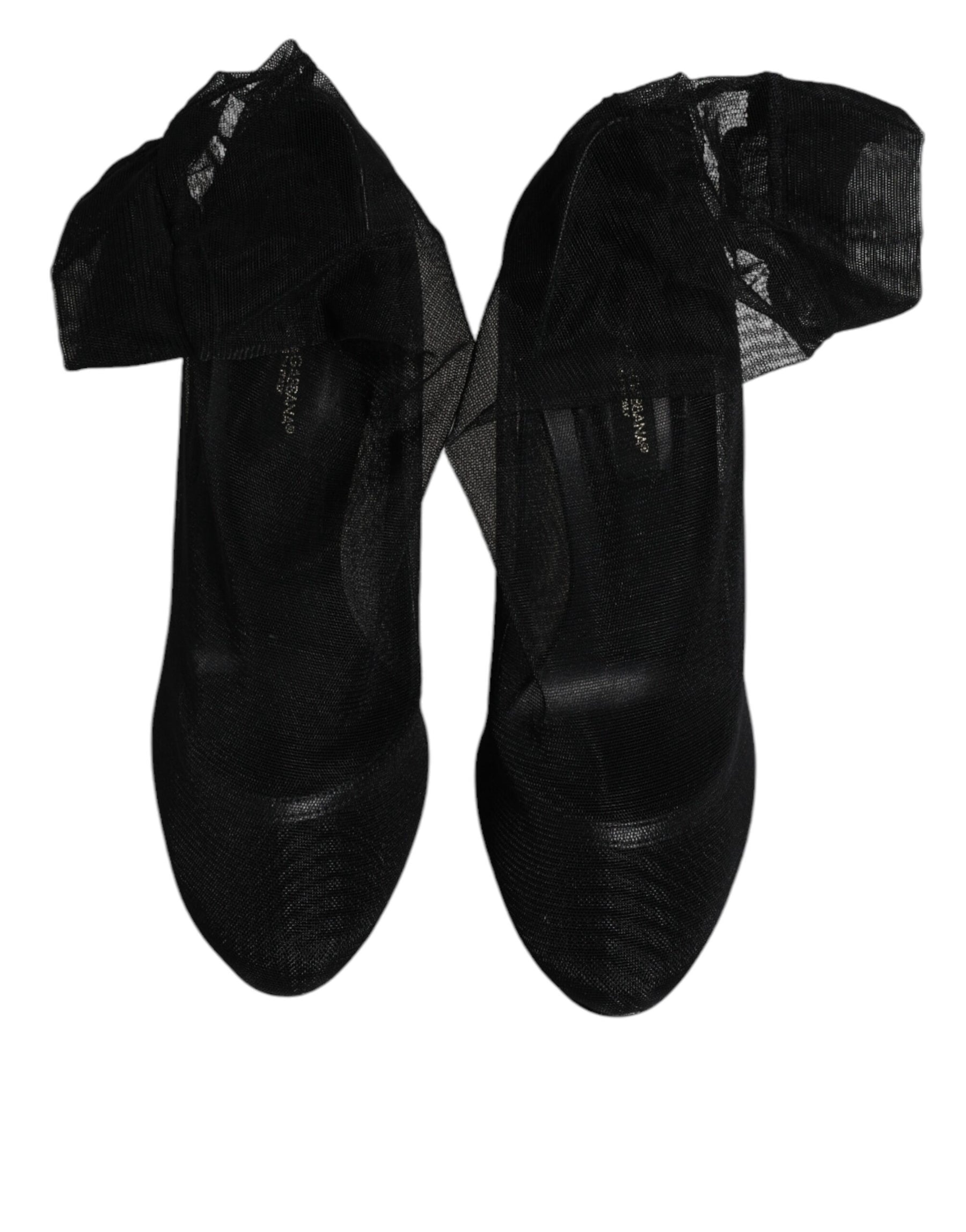Dolce & Gabbana Black Nylon Mesh Sock Style Boots Shoes | Regal Royce