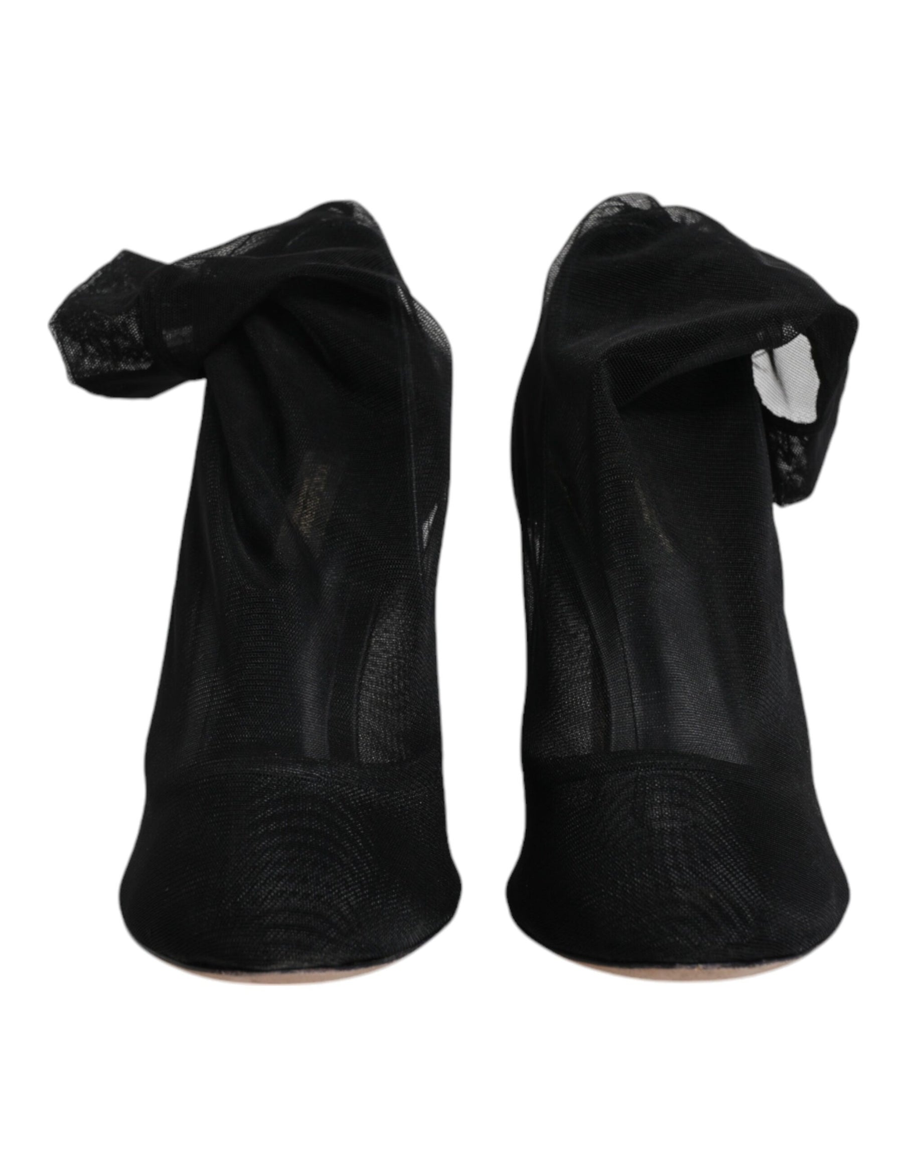 Dolce & Gabbana Black Nylon Mesh Sock Style Boots Shoes | Regal Royce