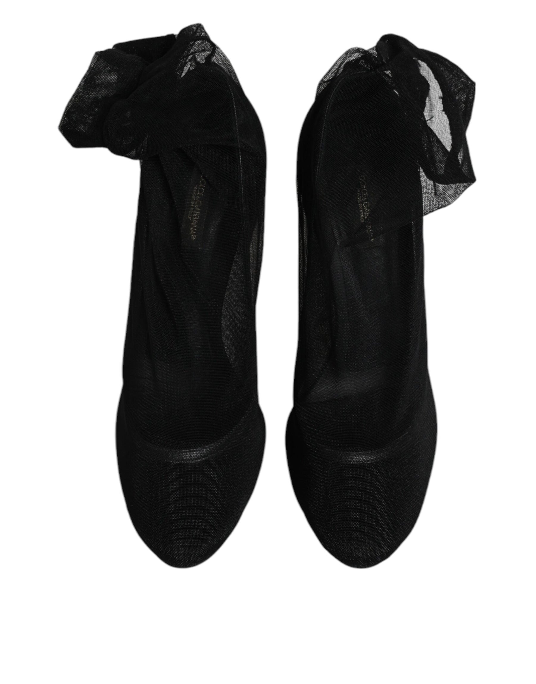 Dolce & Gabbana Black Nylon Mesh Sock Style Boots Shoes | Regal Royce