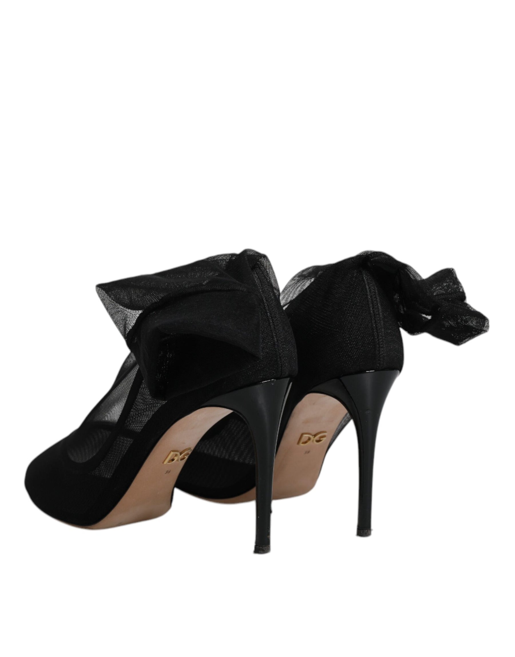 Dolce & Gabbana Black Nylon Mesh Sock Style Boots Shoes | Regal Royce
