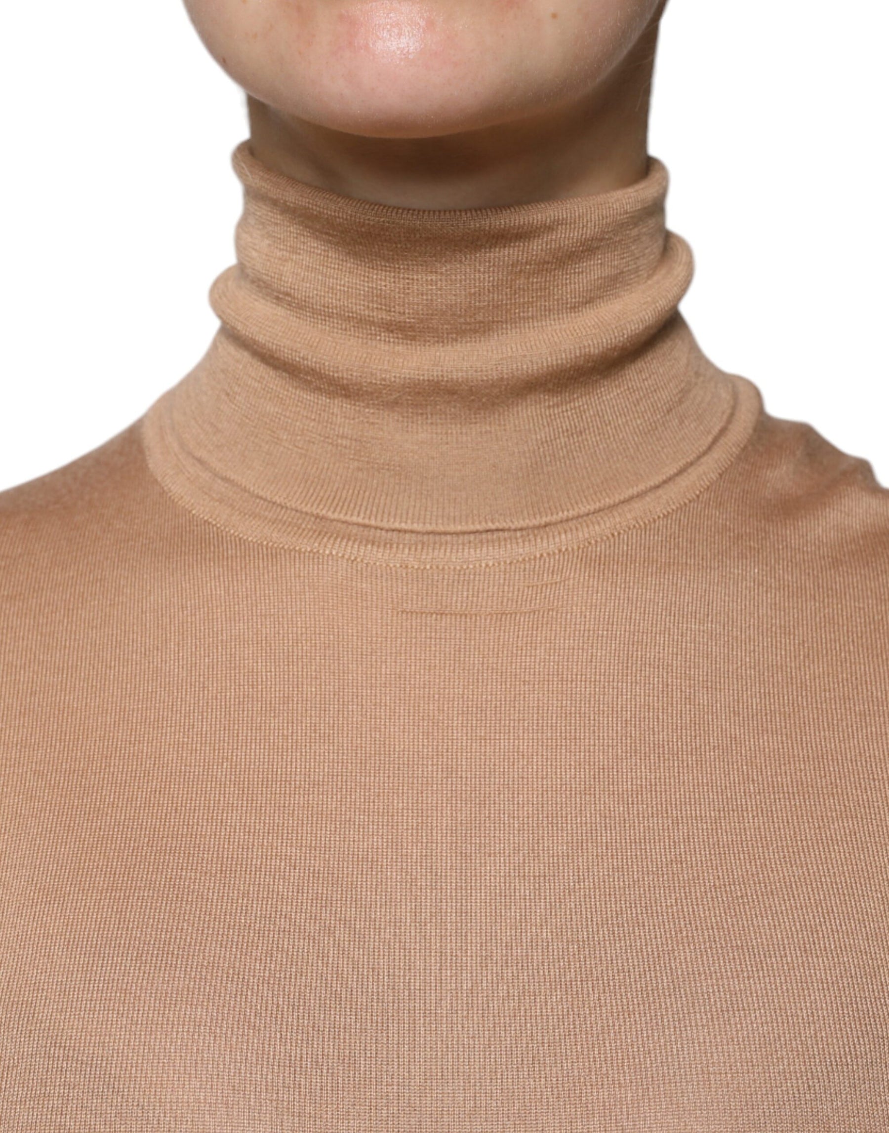 Dolce & Gabbana Brown Turtleneck Long Sleeve Pullover Sweater | Regal Royce