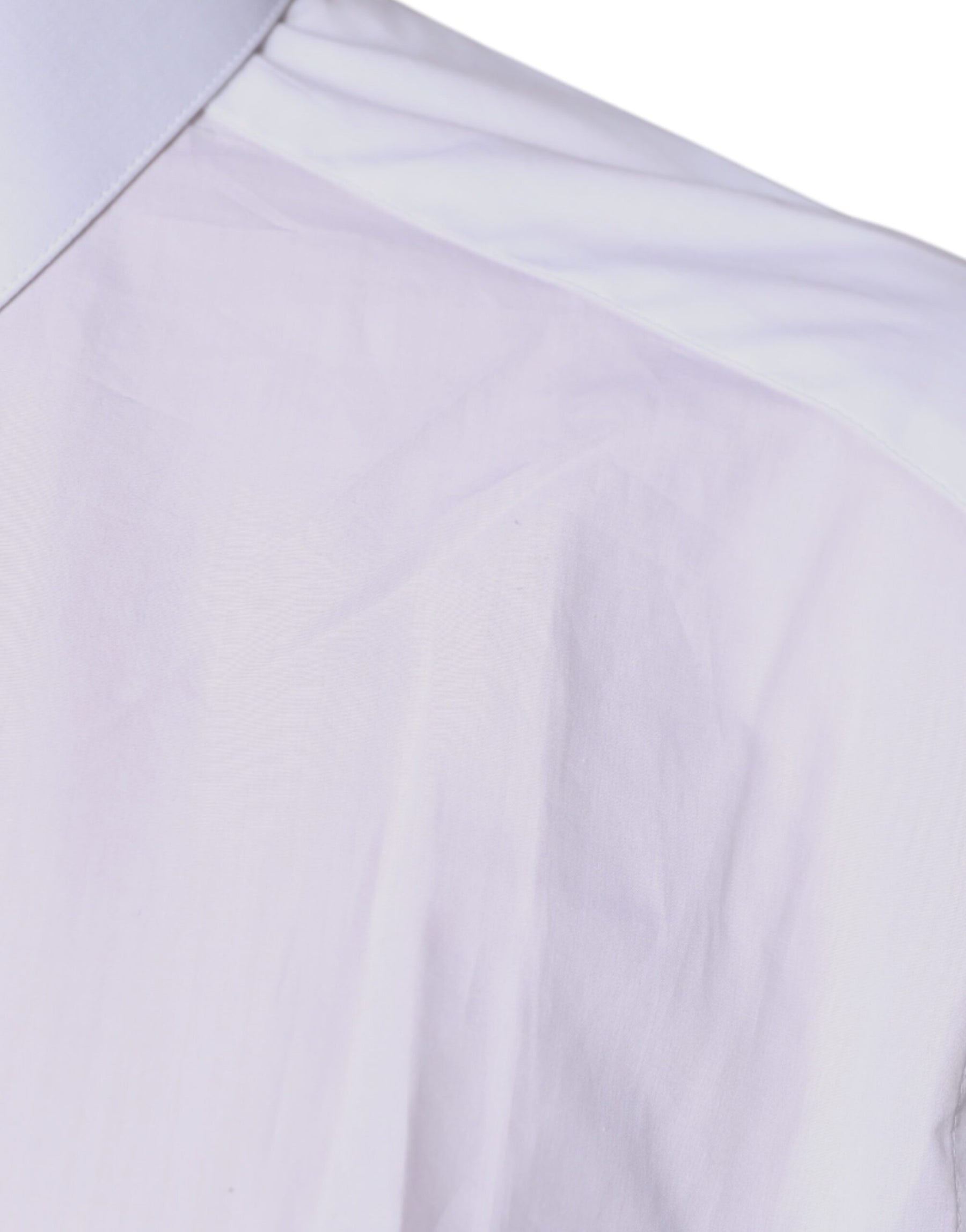 Dolce & Gabbana White Cotton Collared Long Sleeves Shirt Top | Regal Royce