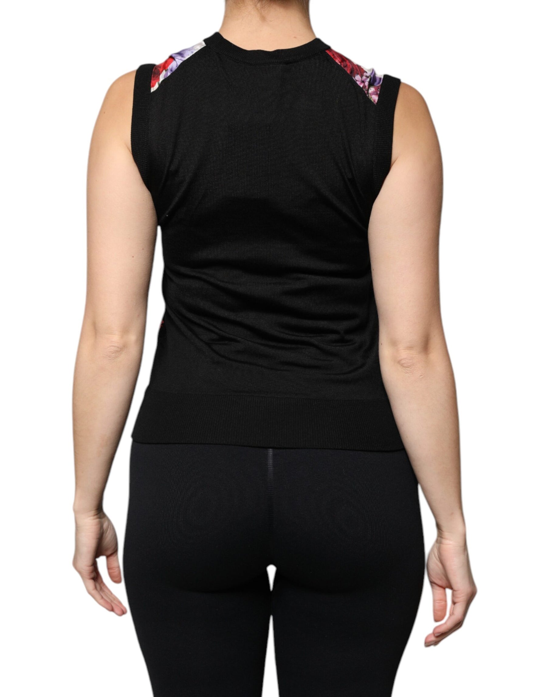 Dolce & Gabbana Multicolor Floral Silk Sleeveless Tank Blouse Top | Regal Royce