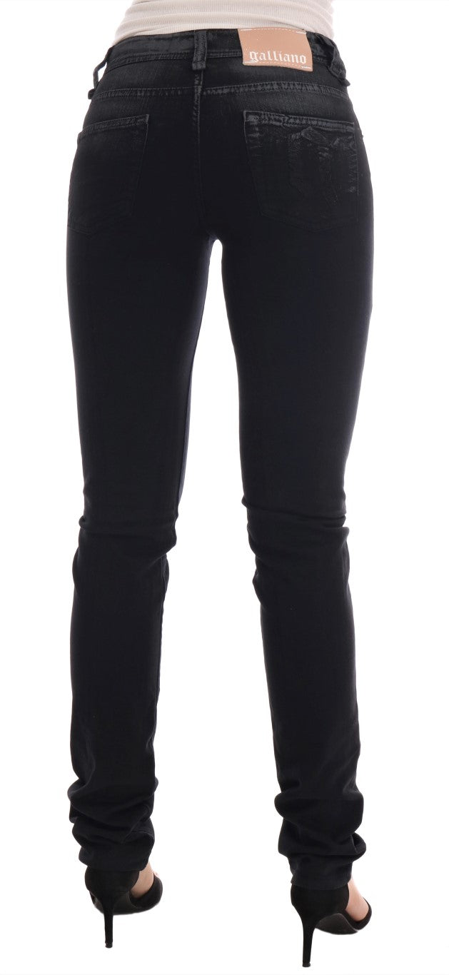 John Galliano Gray Wash Cotton Stretch Regular Fit Jeans | Regal Royce