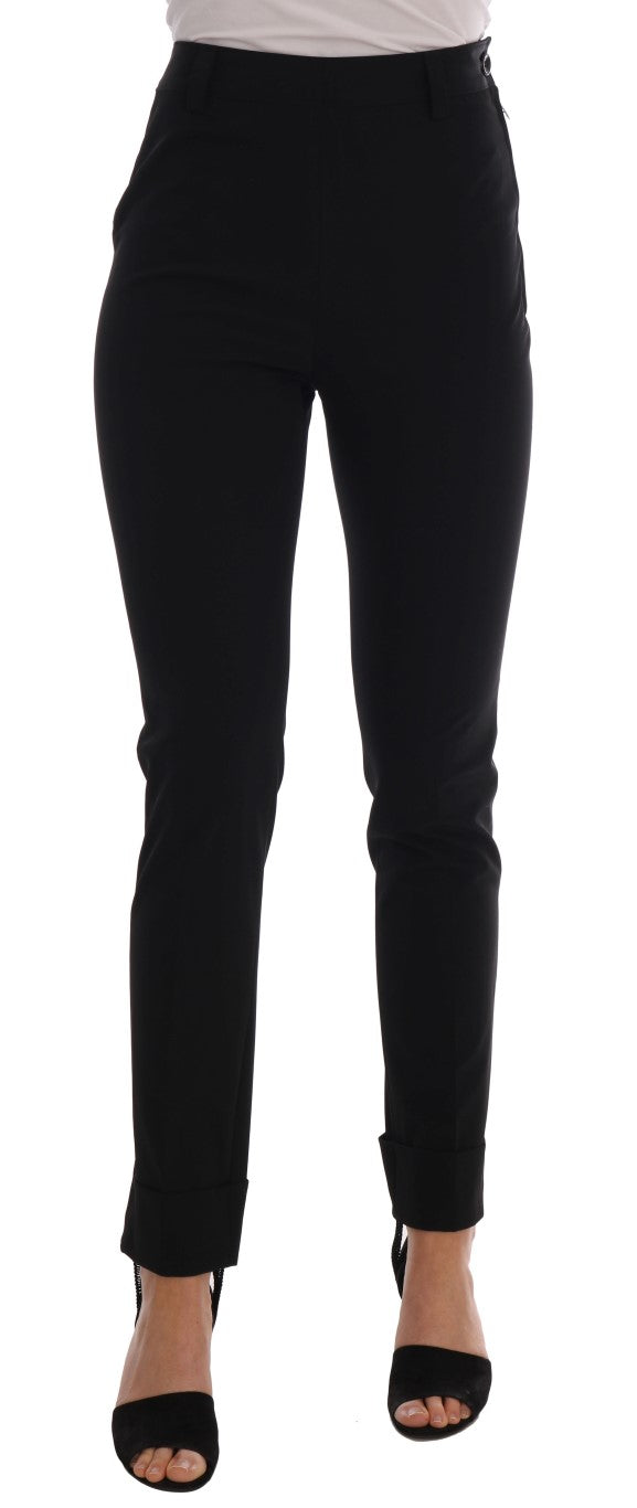 Ermanno Scervino Black Stretch Leggings Pants | Regal Royce