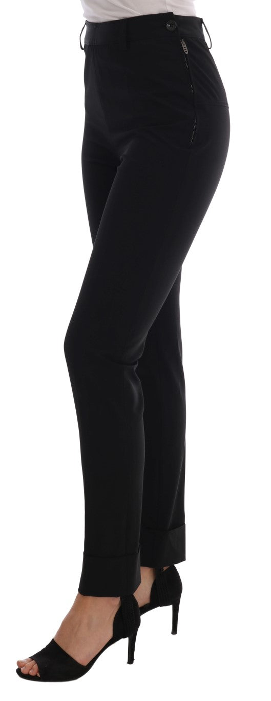 Ermanno Scervino Black Stretch Leggings Pants | Regal Royce
