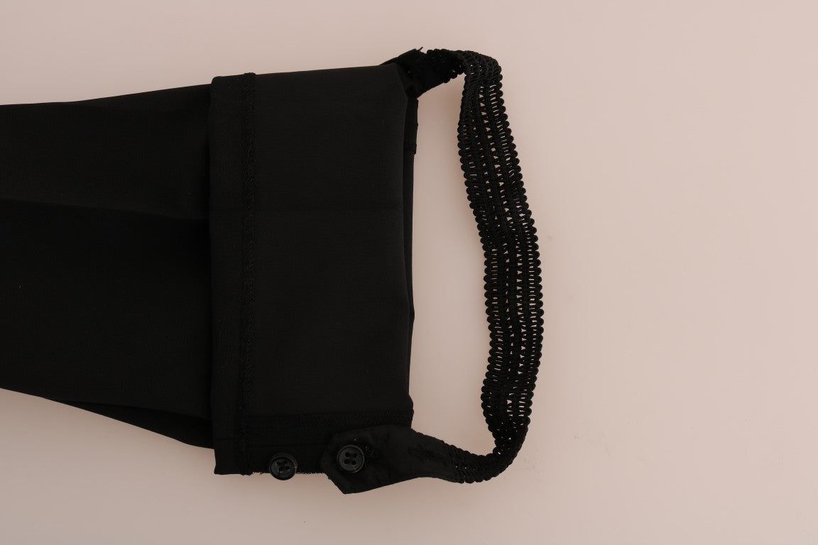 Ermanno Scervino Black Stretch Leggings Pants | Regal Royce