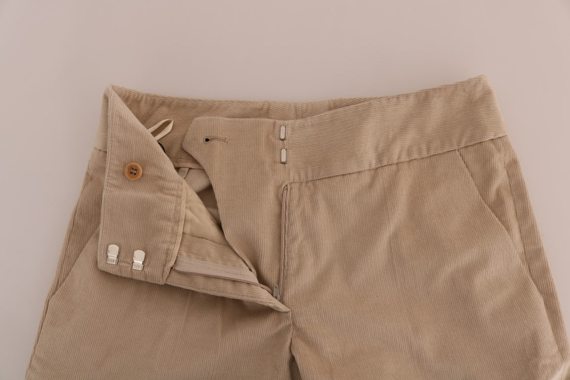 Ermanno Scervino Beige Cotton Bootcut Pants | Regal Royce
