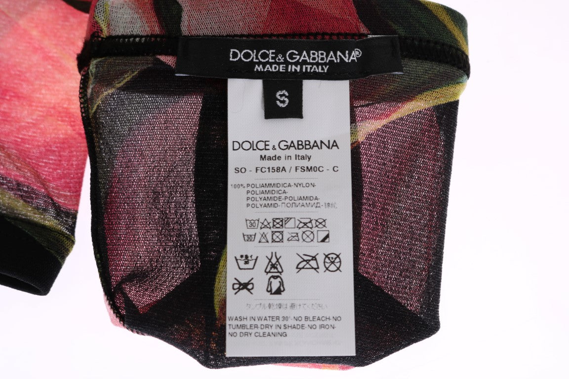 Dolce & Gabbana Multicolor Floral Tulip Nylon Socks | Regal Royce