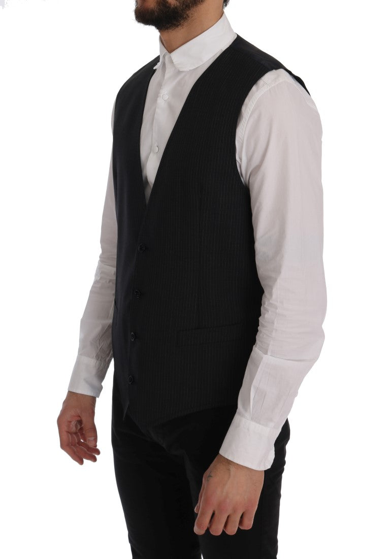 Dolce & Gabbana Gray Wool Stretch Vest | Regal Royce