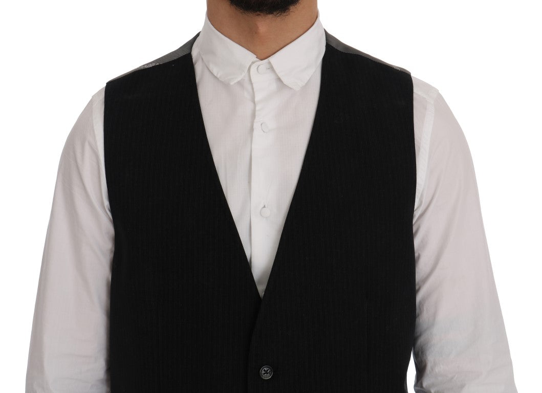 Dolce & Gabbana Black STAFF Cotton Rayon Vest | Regal Royce