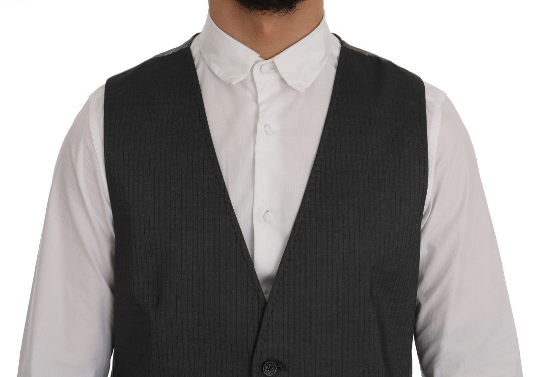 Dolce & Gabbana Gray STAFF Cotton Rayon Vest | Regal Royce