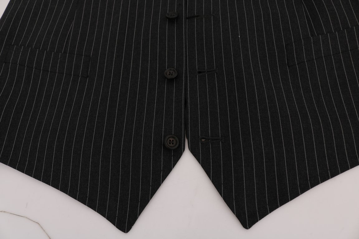 Dolce & Gabbana Gray Wool Stretch Vest | Regal Royce