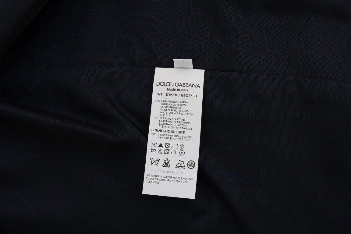 Dolce & Gabbana Blue STAFF Wool Stretch Vest | Regal Royce