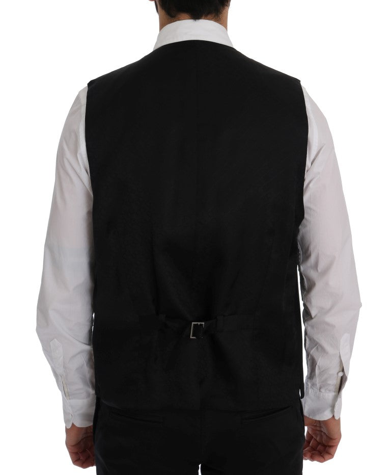 Dolce & Gabbana Black STAFF Wool Stretch Vest | Regal Royce