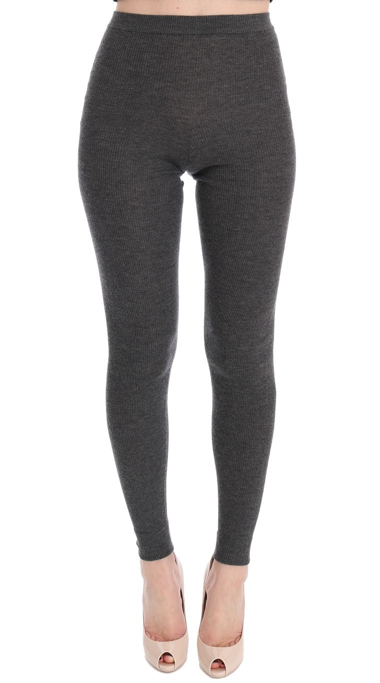Dolce & Gabbana Gray Cashmere Stretch Tights | Regal Royce
