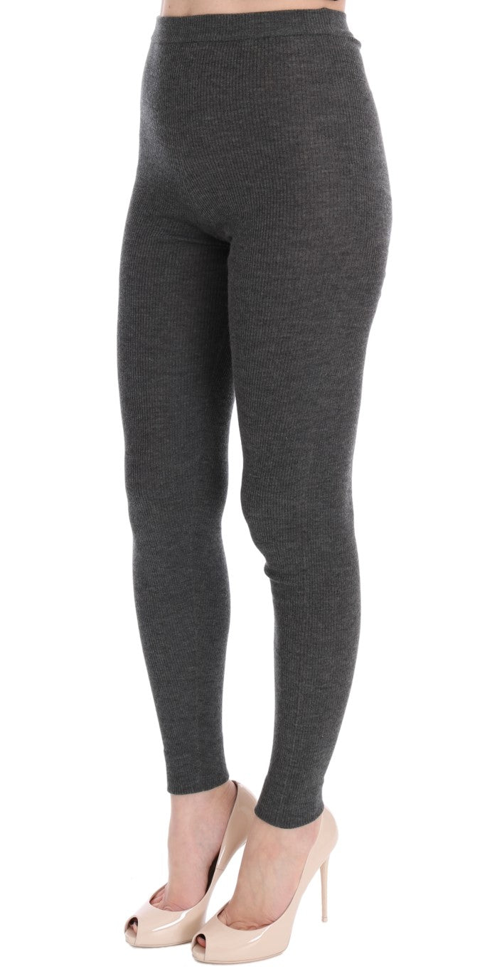 Dolce & Gabbana Gray Cashmere Stretch Tights | Regal Royce