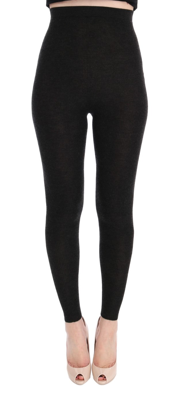 Dolce & Gabbana Gray Cashmere Stretch Tights | Regal Royce