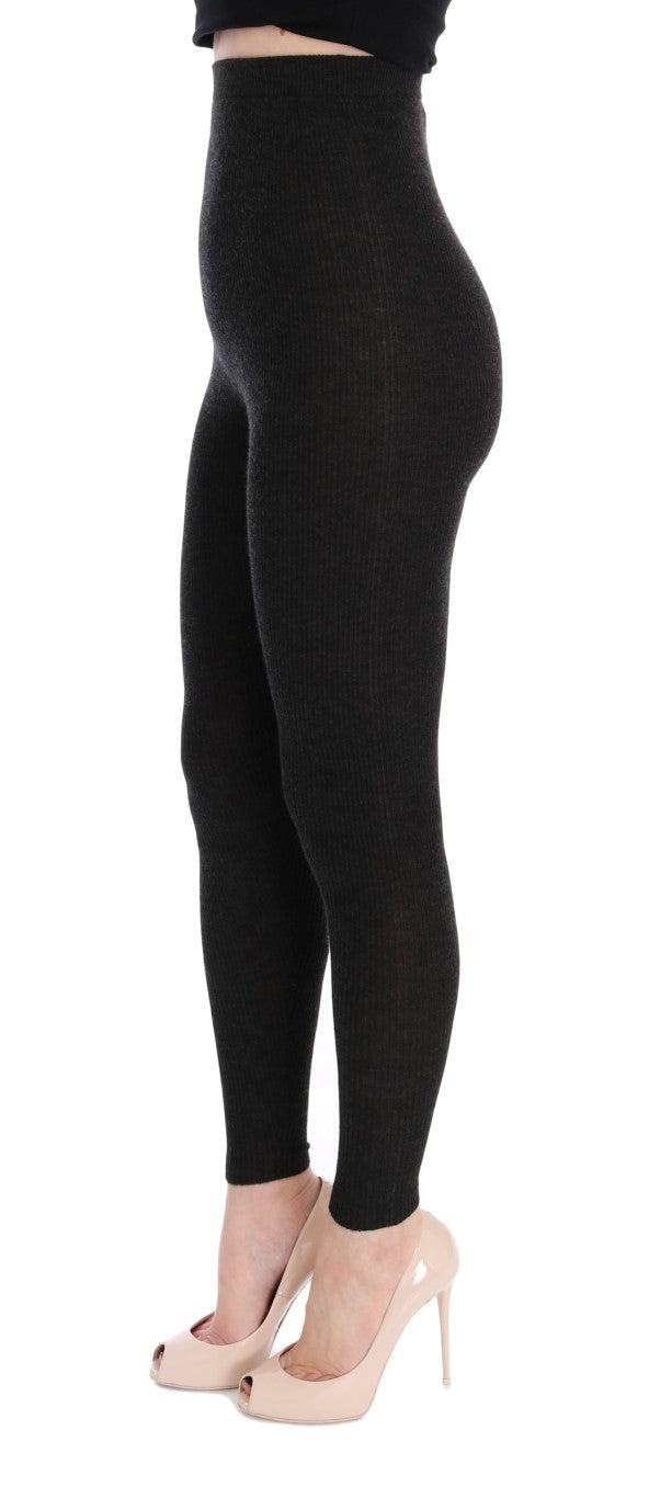 Dolce & Gabbana Gray Cashmere Stretch Tights | Regal Royce