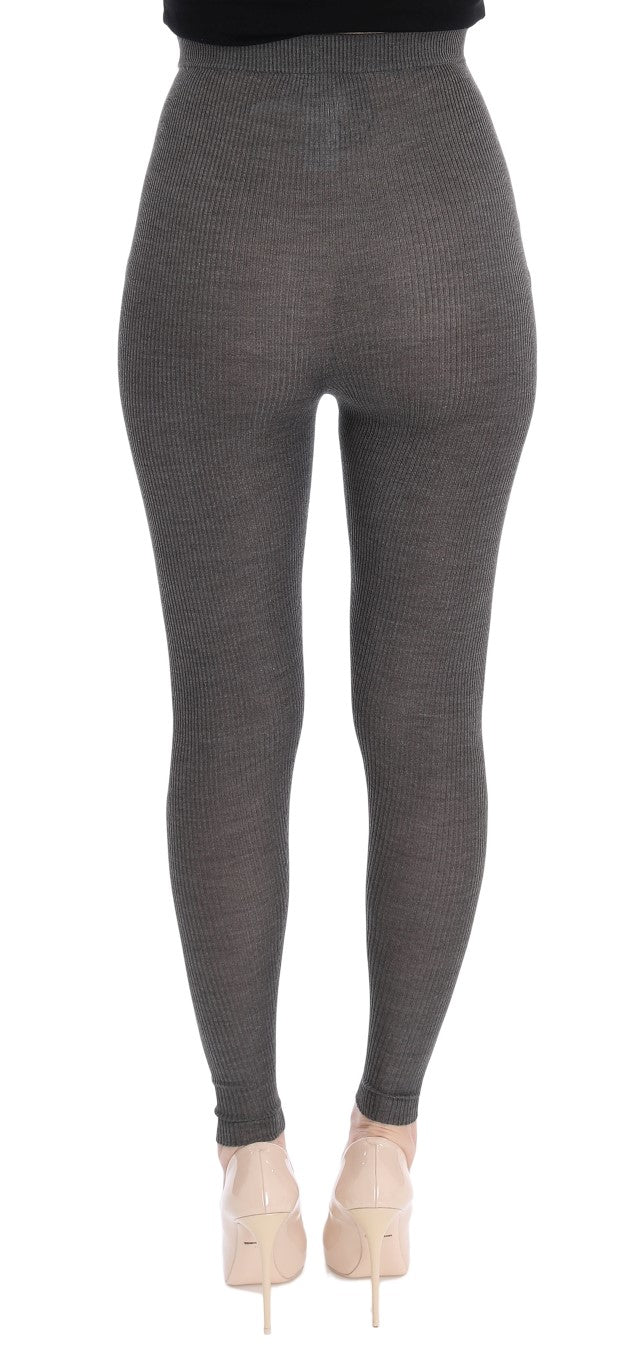 Dolce & Gabbana Gray Cashmere Stretch Tights | Regal Royce