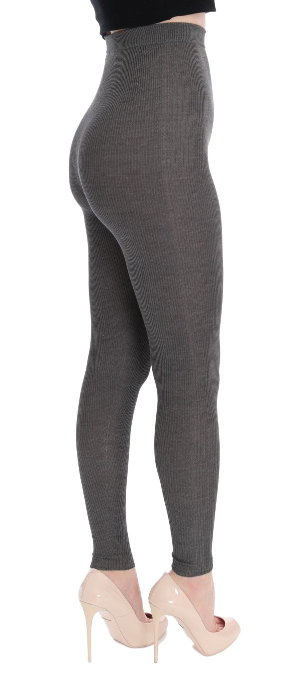 Dolce & Gabbana Gray Cashmere Stretch Tights | Regal Royce