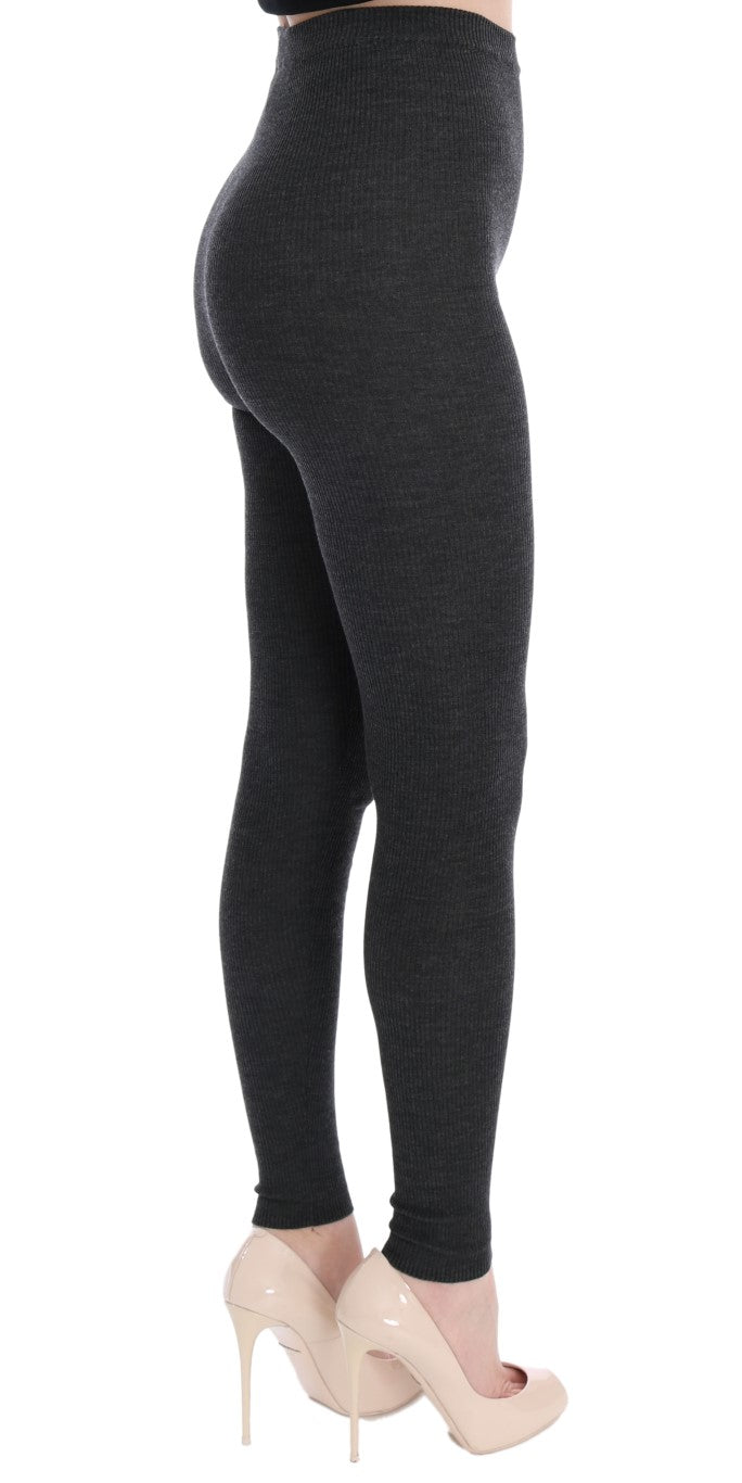 Dolce & Gabbana Gray Wool Stretch Tights | Regal Royce