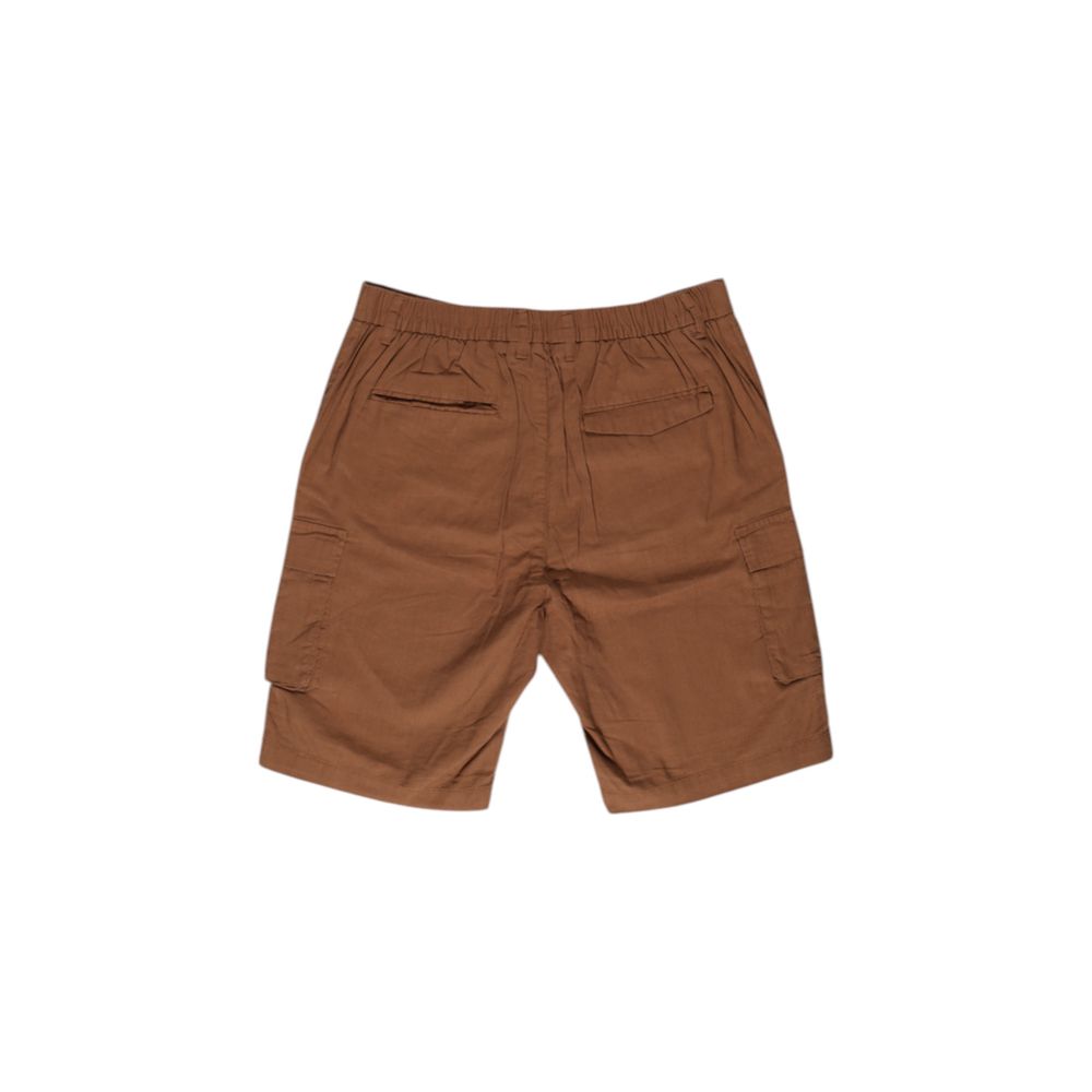 Hamaki-Ho Brown Linen Bermuda Shorts | Regal Royce