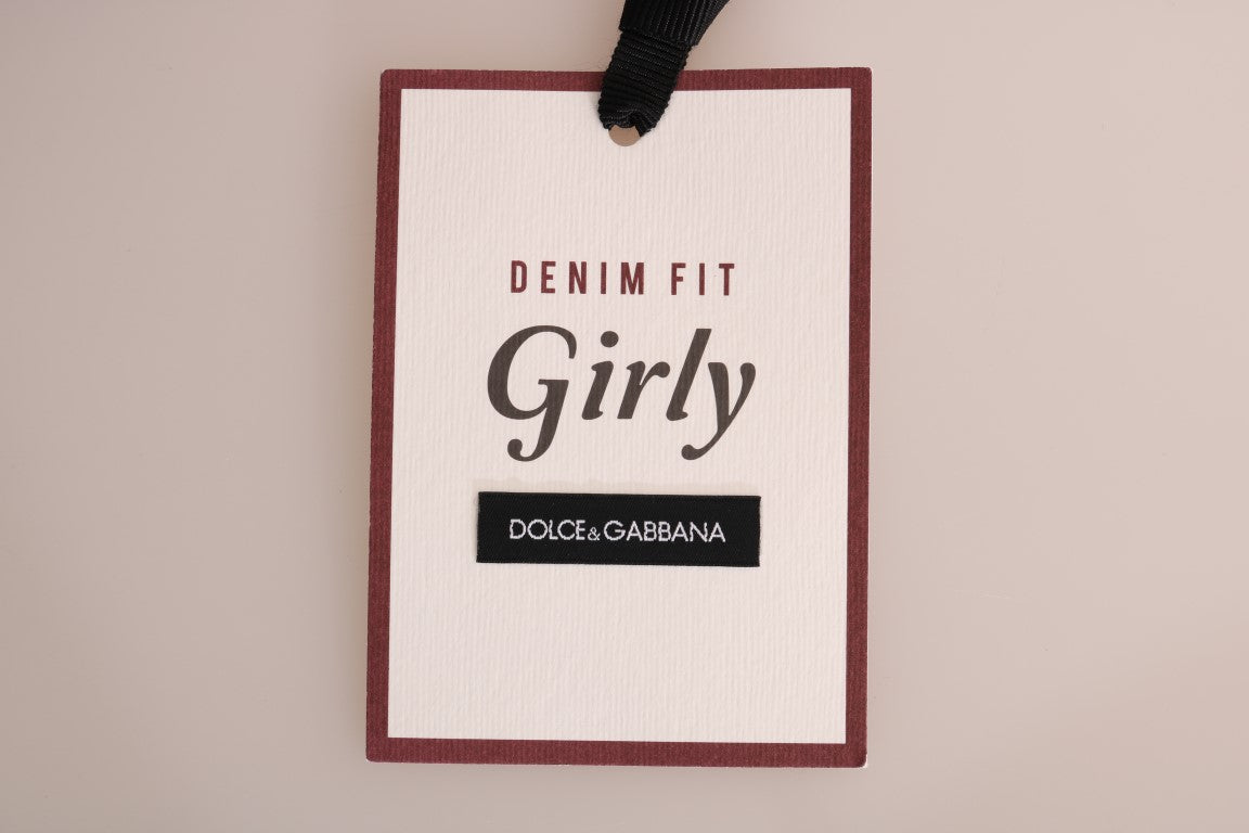 Dolce & Gabbana Blue GIRLY Striped Cotton Jeans | Regal Royce