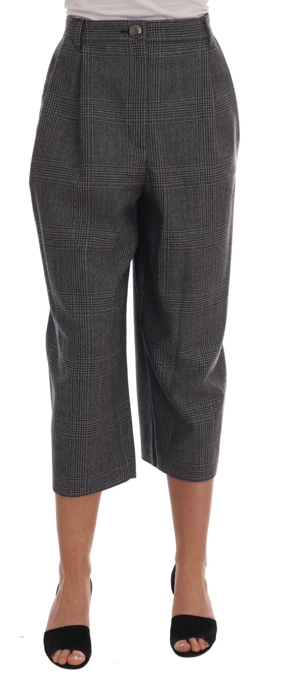 Dolce & Gabbana Gray Wool Capri Pants | Regal Royce