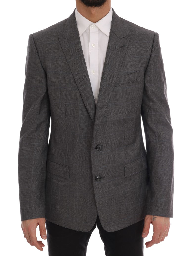 Dolce & Gabbana Gray Wool MARTINI Slim Blazer | Regal Royce