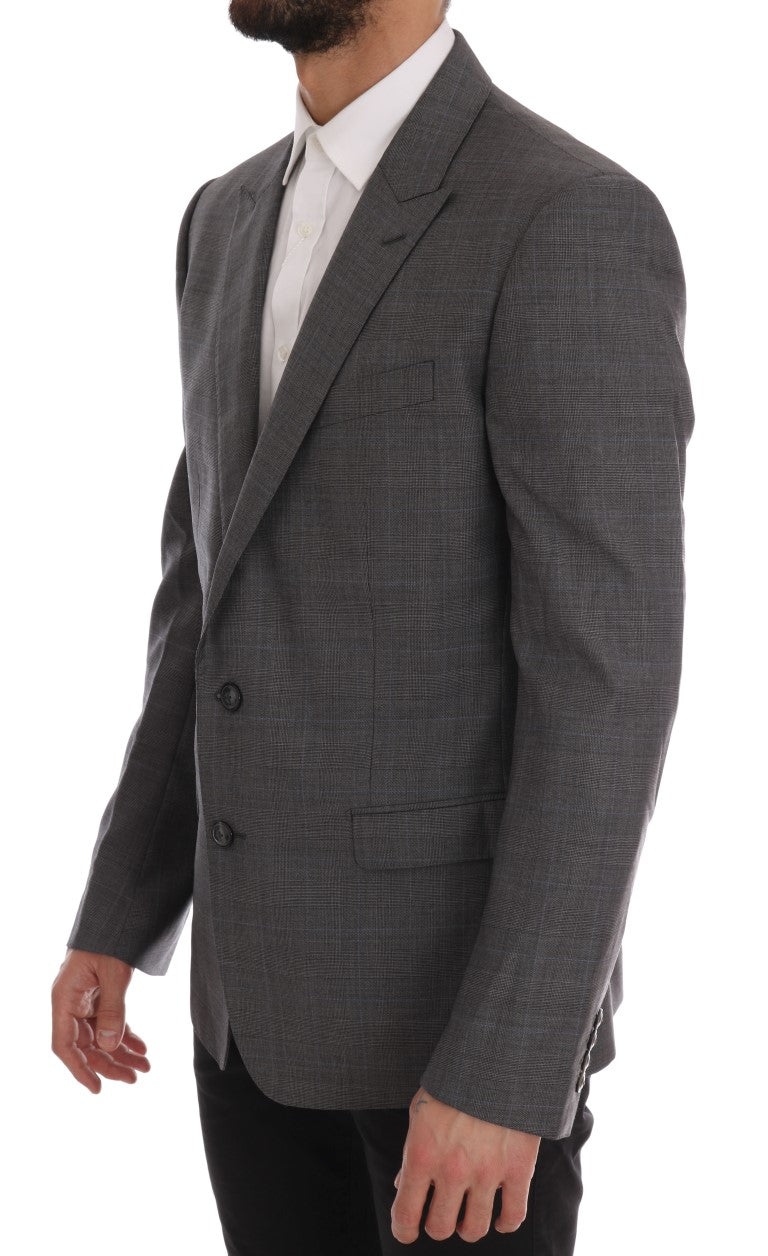 Dolce & Gabbana Gray Wool MARTINI Slim Blazer | Regal Royce