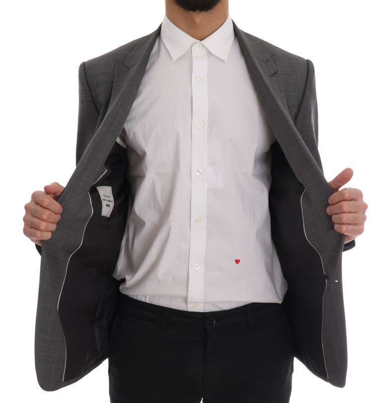 Dolce & Gabbana Gray Wool MARTINI Slim Blazer | Regal Royce