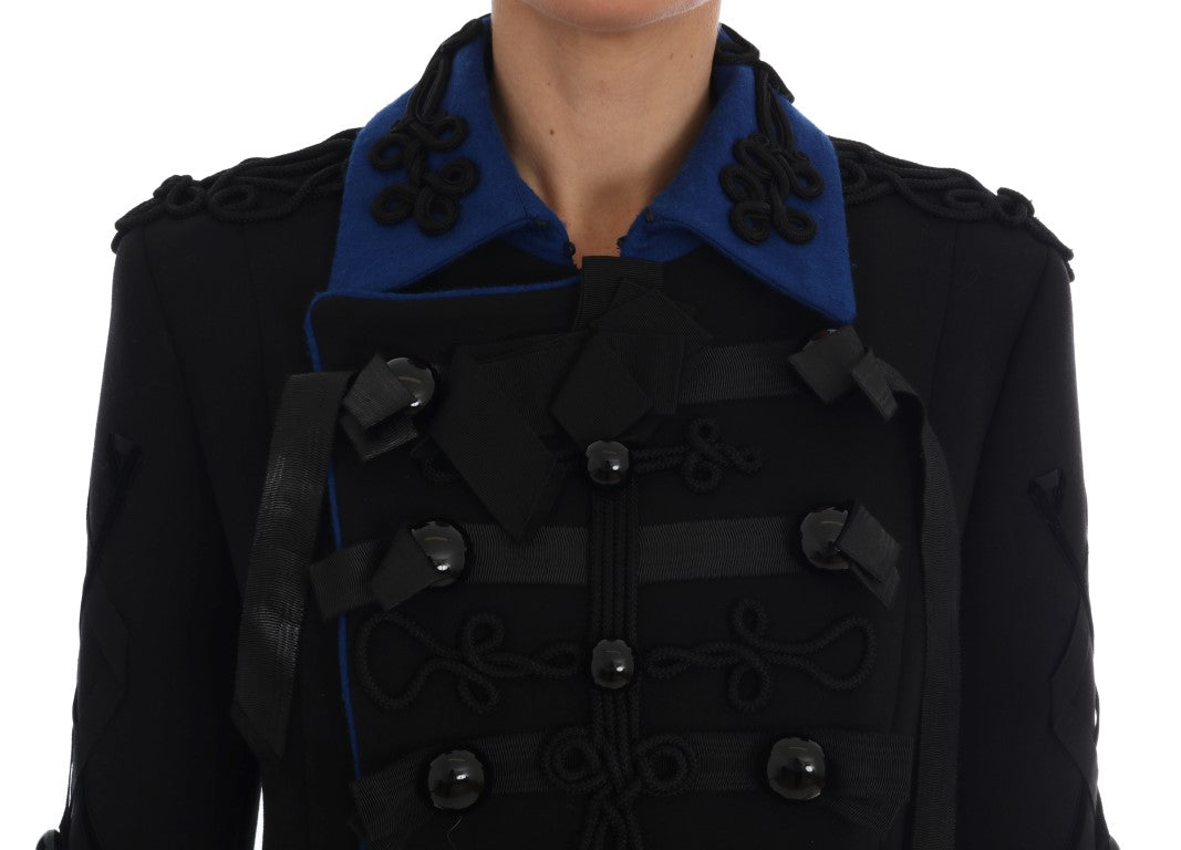 Dolce & Gabbana Black Wool Trench Jacket | Regal Royce