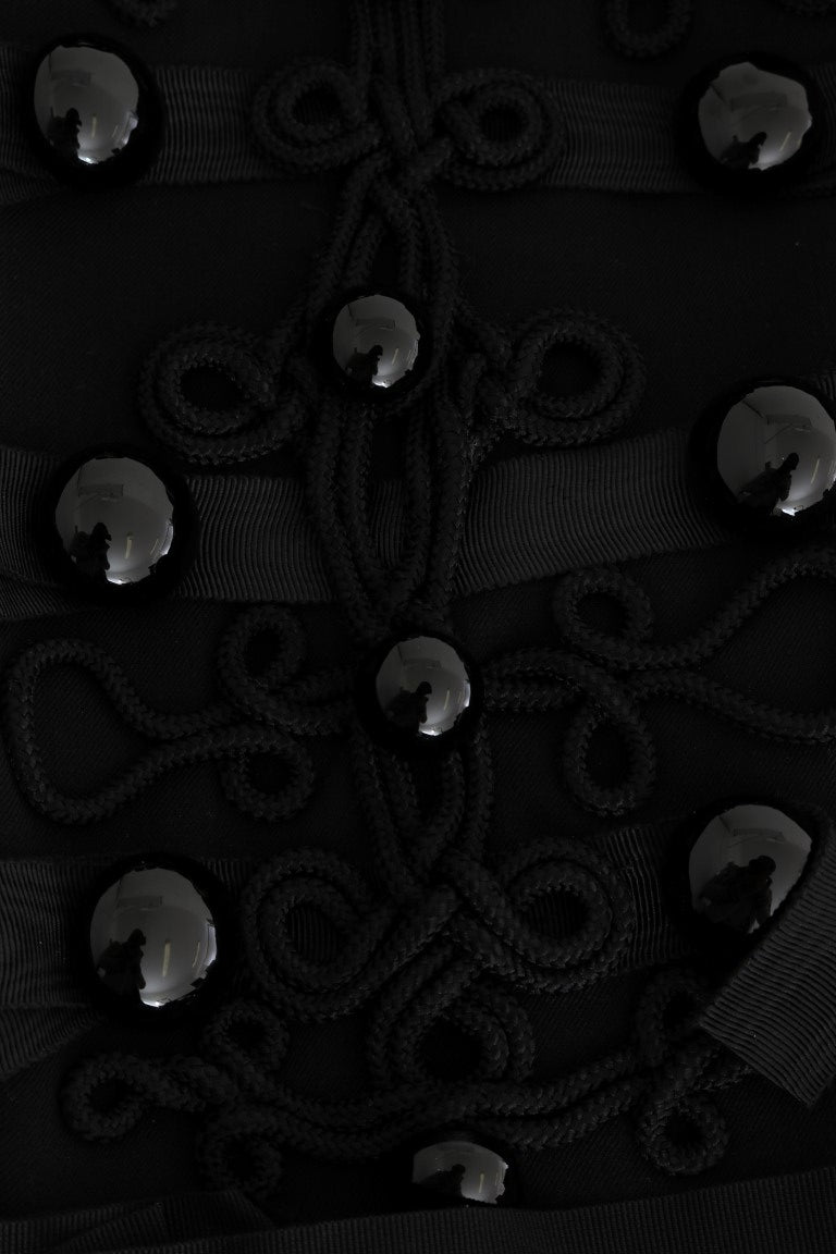 Dolce & Gabbana Black Wool Trench Jacket | Regal Royce