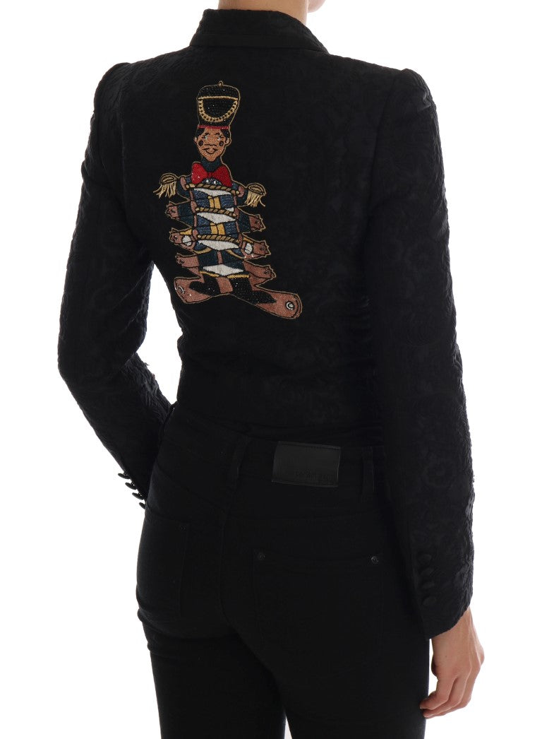 Dolce & Gabbana Black Brocade Blazer Jacket | Regal Royce