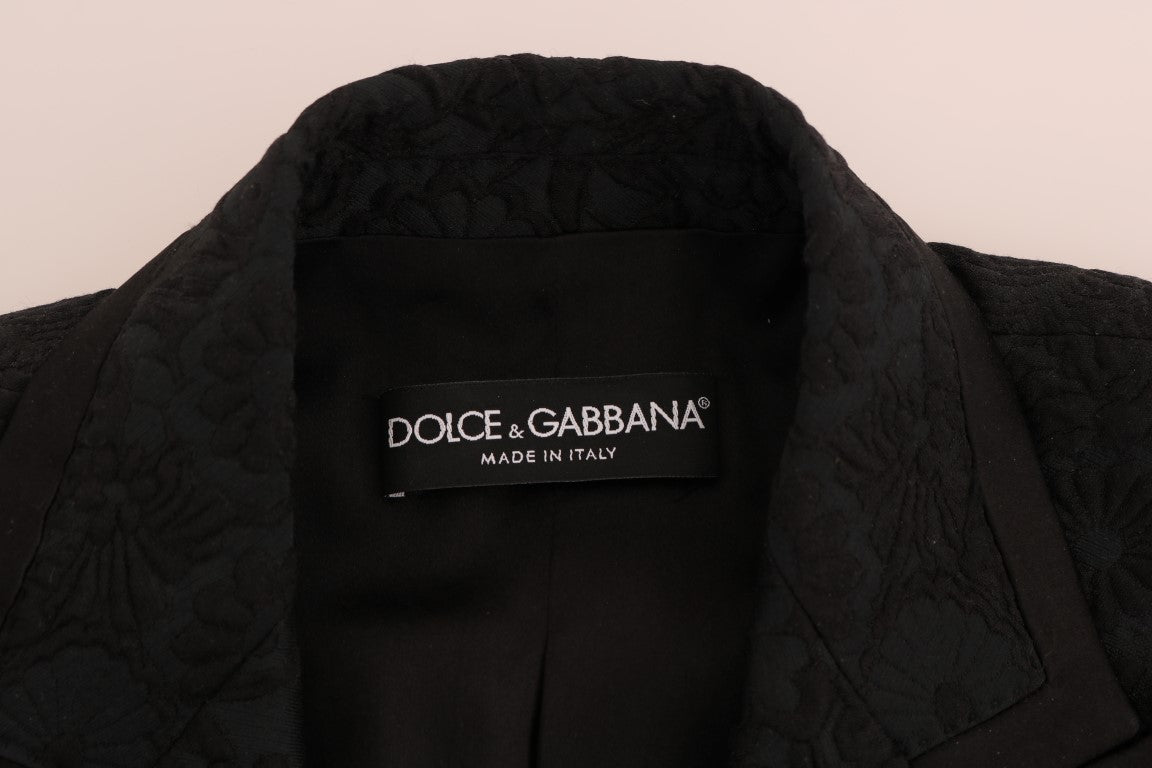 Dolce & Gabbana Black Brocade Blazer Jacket | Regal Royce