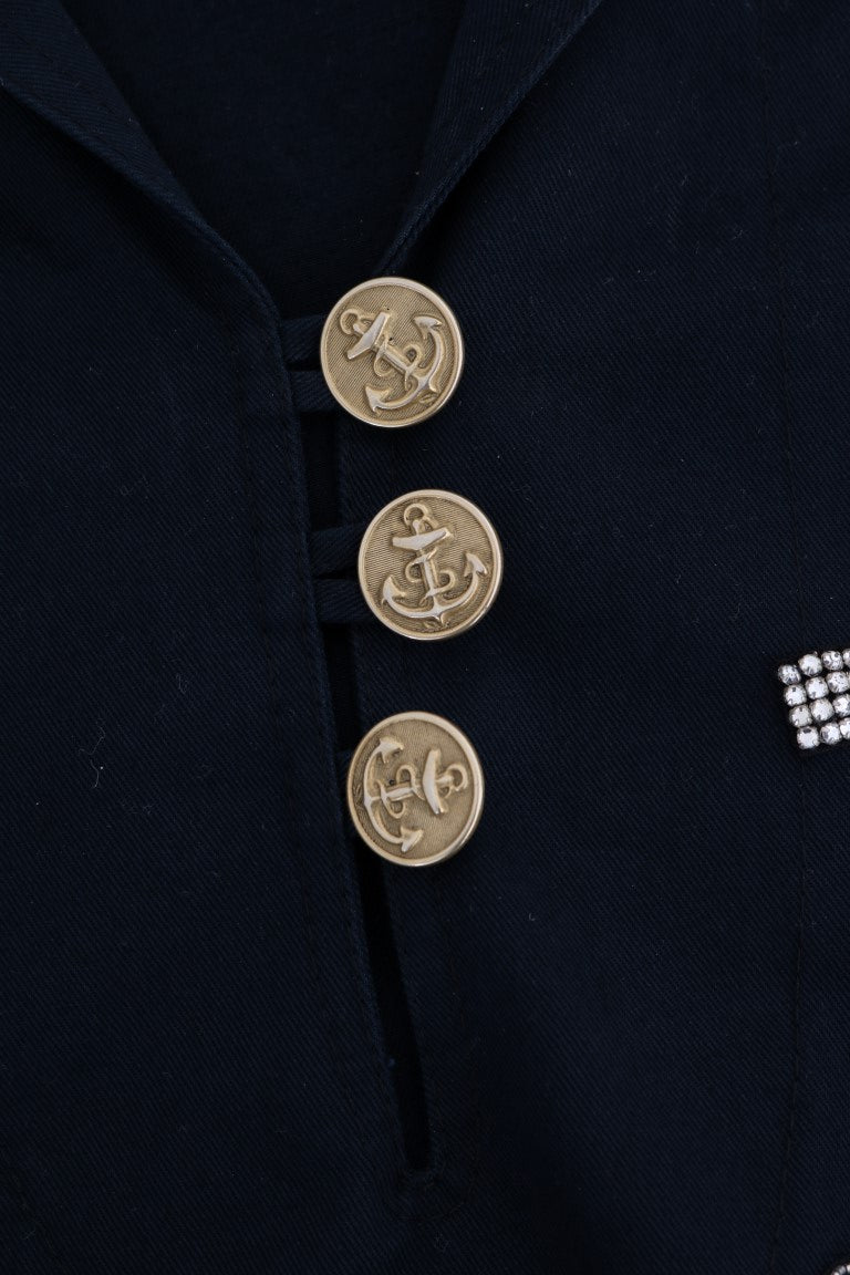 Dolce & Gabbana Blue Crystal MAMMA Sicily Jacket | Regal Royce