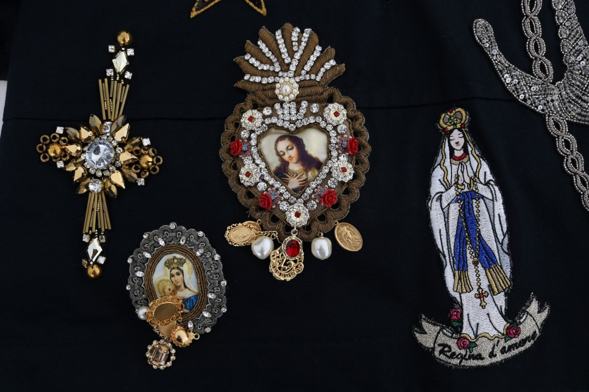 Dolce & Gabbana Blue Crystal MAMMA Sicily Jacket | Regal Royce